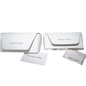 Michael Kors New Authentic White Sunglasses / Glasses Hard Cases- Set of Two